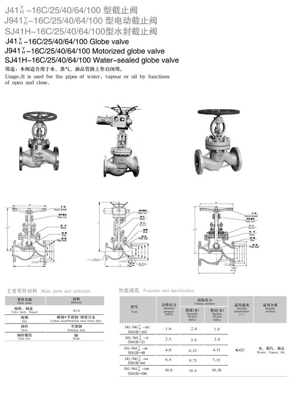 J941電動(dòng)截止閥