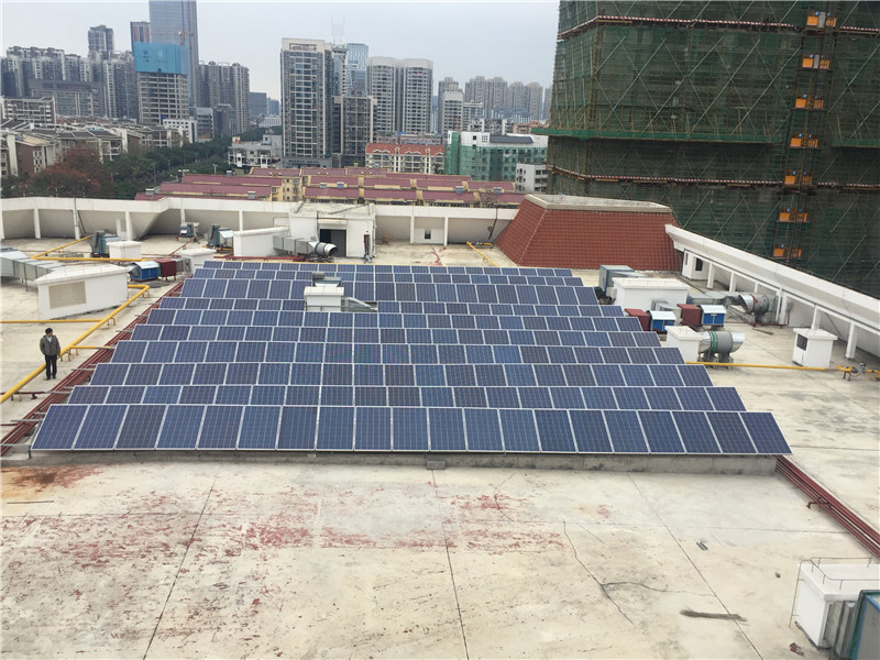 柳州恒大影城50KW太阳能光伏发电系统  